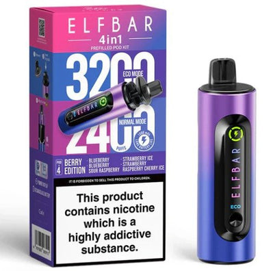 Elf Bar 4 in 1 prefilled pod kit 3200 Puffs Box of 5